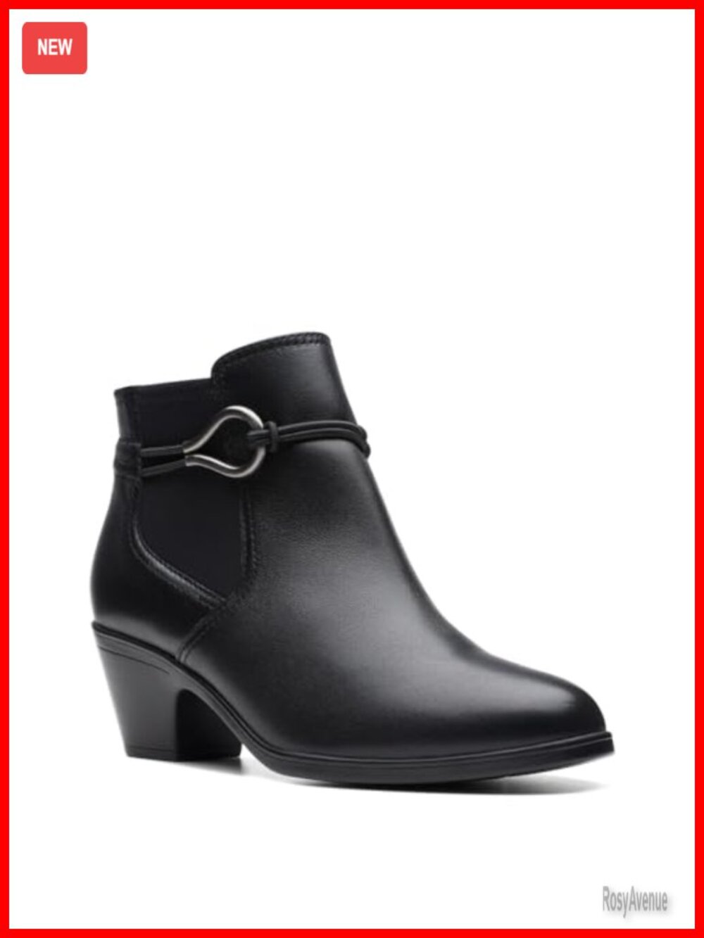 Faux Leather Ankle Booties Side Zip Block Heel Formal Fall